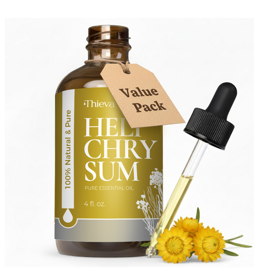 THIEVA's Helichrysum (Gymnocephalum) Essential Oil (4Oz) — 100% Pure &amp; Natural, Non-GMO