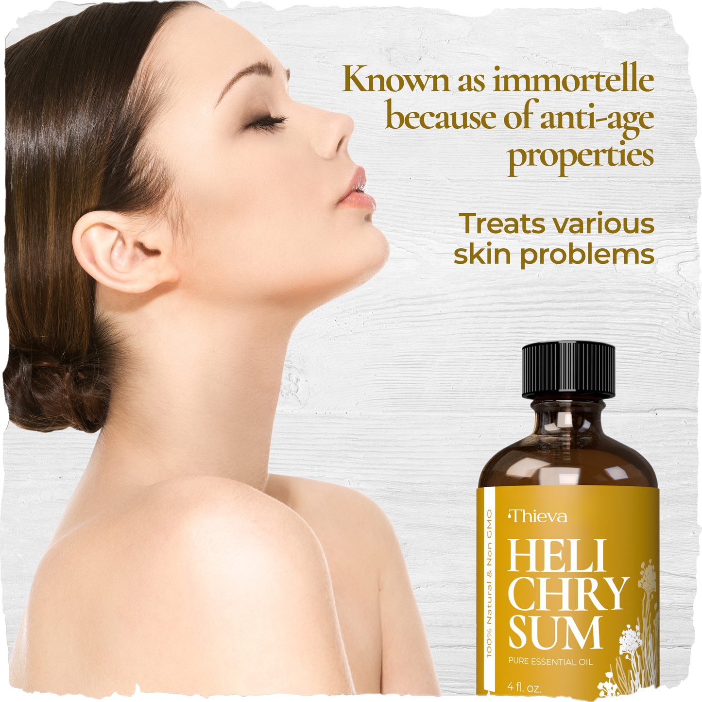 THIEVA's Helichrysum (Gymnocephalum) Essential Oil (4Oz) — 100% Pure &amp; Natural, Non-GMO