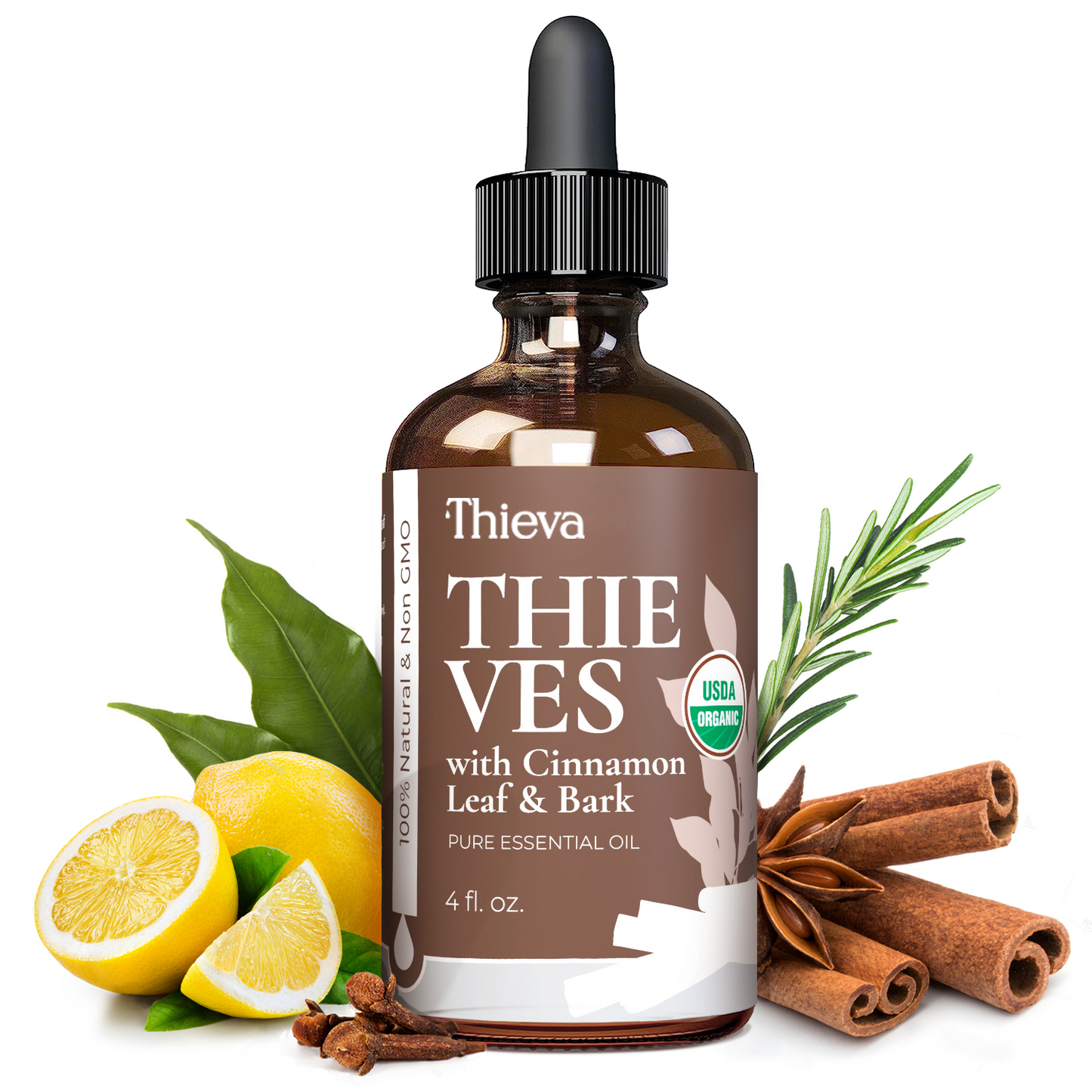 THIEVA's Thieves Oil Blend (4Oz) — USDA Organic