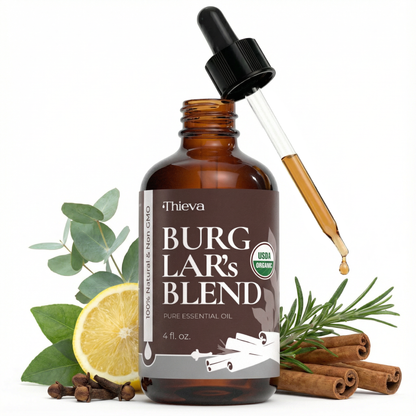 THIEVA Burglars Blend Immunity Essential Oil Blend (4 oz | 118 ml) — USDA Certified, Based on The Tale Of Four Burglars